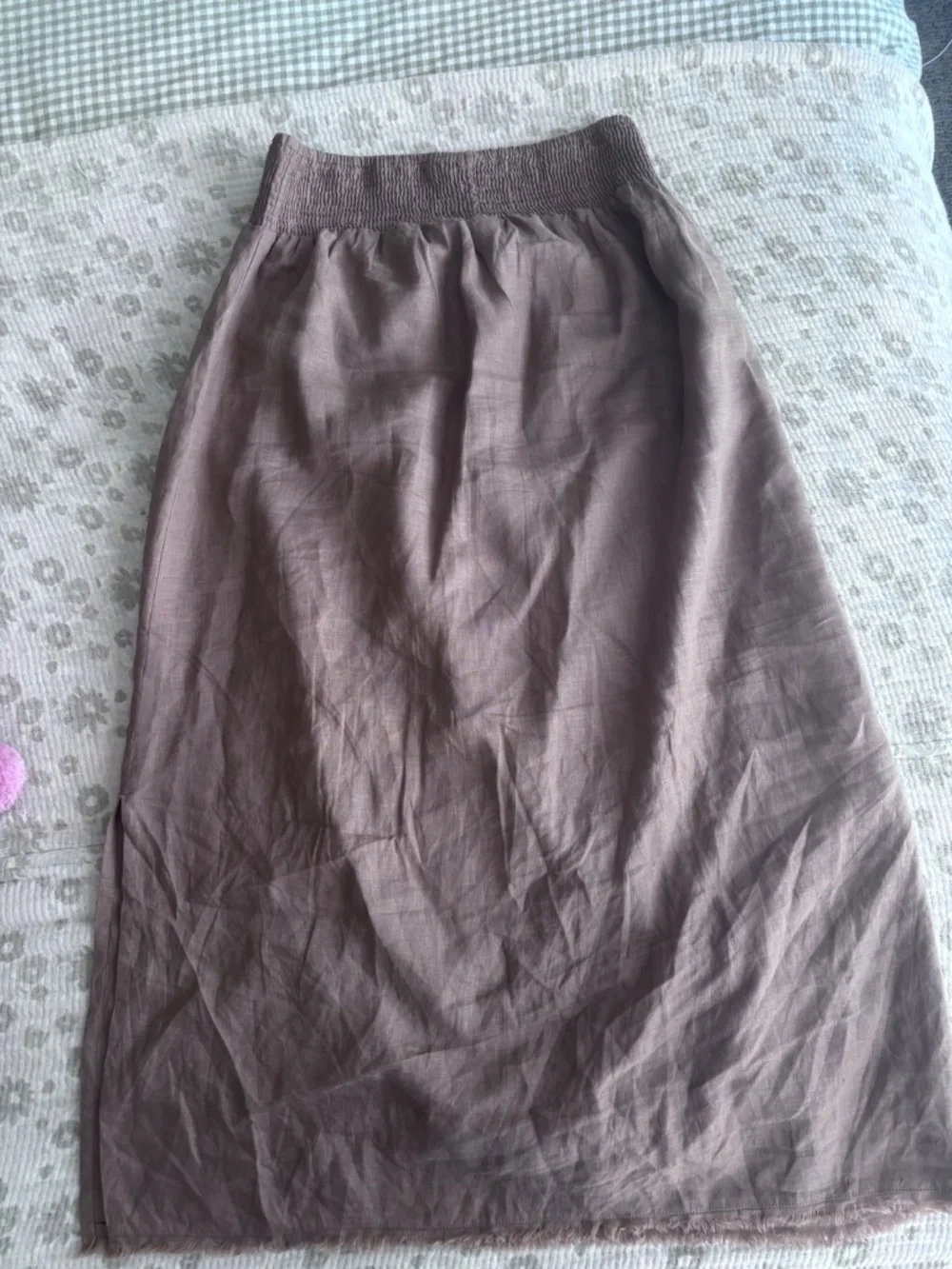 Nomad Aurora French Linen Skirt Cinnamon Size M